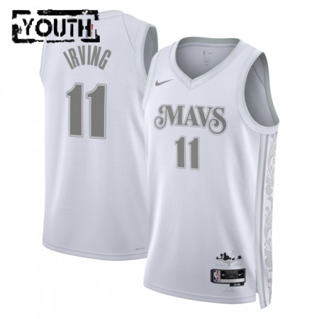 Maillot Basket Enfant Dallas Mavericks Kyrie Irving 2024-25 Nike City Edition Blanc Swingman